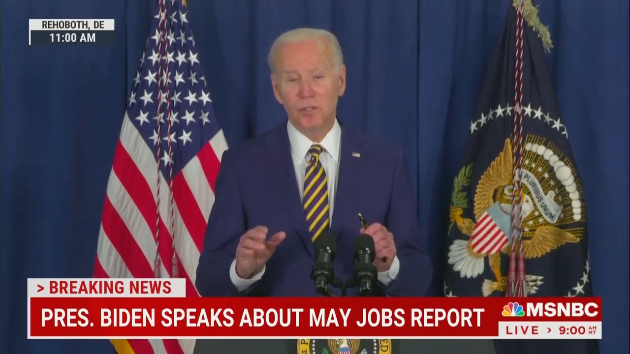 MSNBC "breaking news" chyron Biden June 3