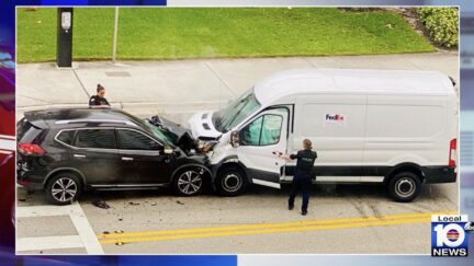 SUV head on crash into FedEx truck