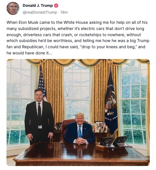 Trump Musk truth social