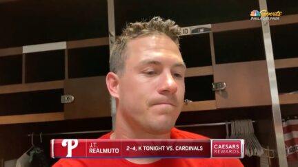 J.T. Realmuto on refusing to get vaccinated against Covid on July 12