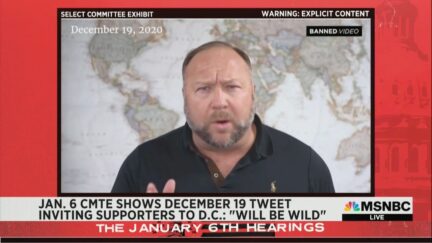 Alex Jones showed by House Jan. 6 committee on July 12
