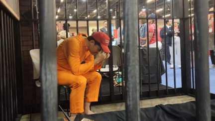 CPAC Has Fake Jan 6 Prisoner in Pretend Jail Cell