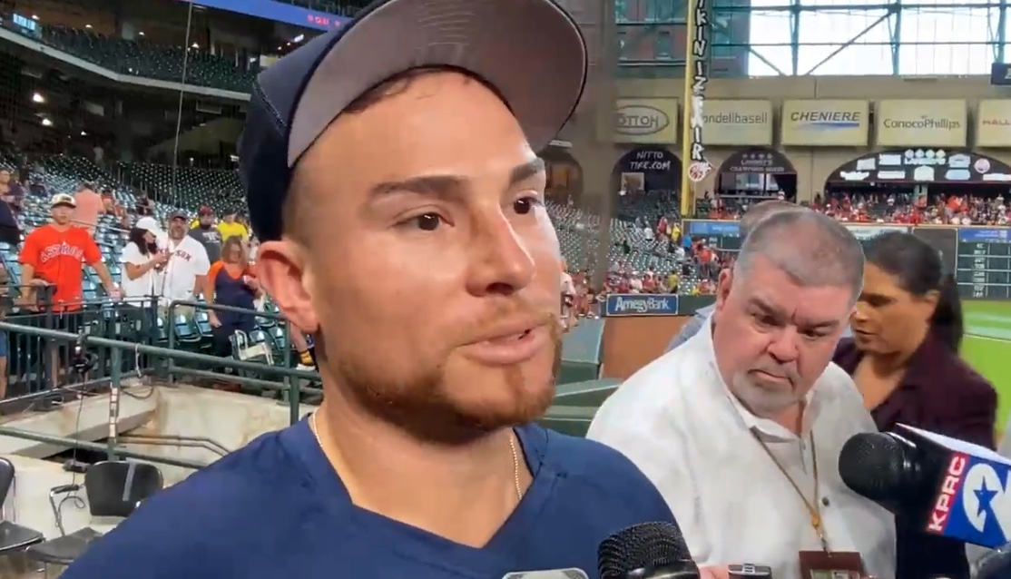 Christian Vazquez Finds Out He's Been Traded to Houston