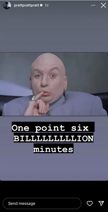 Chris Pratt Instagram Post