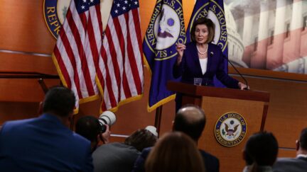 Speaker Pelosi Holds Her Weekly Press Conference On Capitol Hill