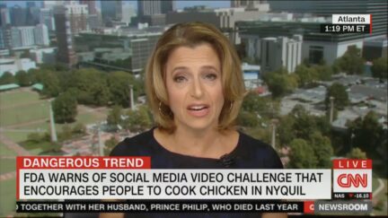 Elizabeth Cohen on CNN discussing nyquil chicken