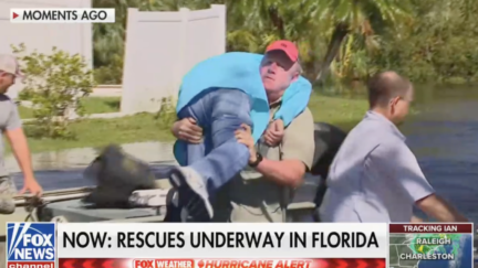 Fox News Reporter Steve Harrigan Carries Elderly Man to Shore in Community Ravaged by Hurricane Ian