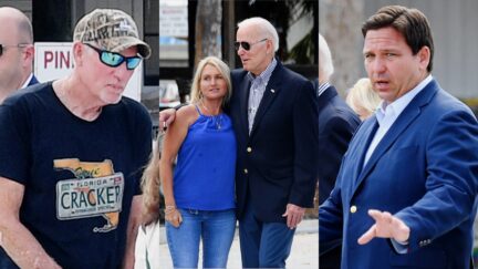 Biden Fans Go Nuts For Viral Photo of POTUS, Dejected-Looking DeSantis, And A 'True Florida Cracker' 3-split