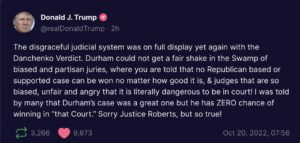 donald trump post on truth social