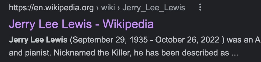 Jerry Lee Lewis Lives at Age 87
