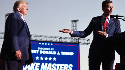 Donald Trump with his endorsed Arizona candidate Blake Masters