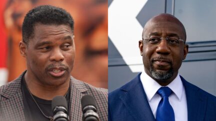 Raphael Warnock and Herschel Walker