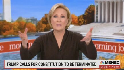 Mika Brzezinksi Loses It During Awkward Role Play Grilling GOP Officials About Trump's Call to Terminate the Constitution