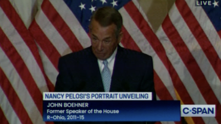 Watch: John Boehner Cries While Telling Nancy Pelosi How Much His Daughters 'Admire' Her During Portrait Unveiling