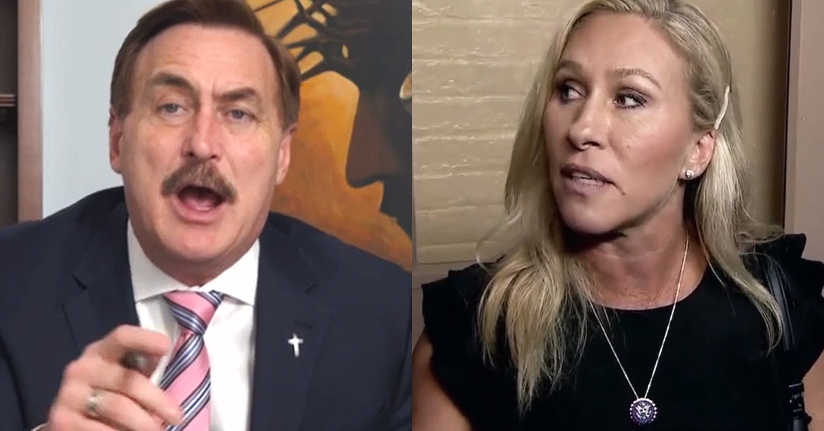 Mike Lindell Throws Marjorie Taylor Greene All the Way Under MAGA Bus Over Speaker Vote: ‘Oh, I Let It Slip Out!’