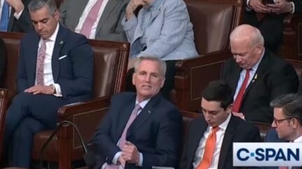 Kevin McCarthy pulls out phone