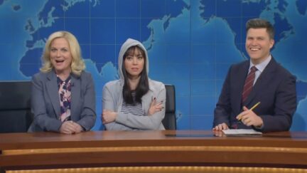 April Ludgate and Leslie Know on SNL Weekend Update