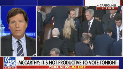 Tucker Carlson Rips 'Snarling Face' Dan Crenshaw After Congressman Calls McCarthy Holdouts 'Terrorists'