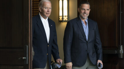 FILE - President Joe Biden and his son Hunter Biden leave Holy Spirit Catholic Church in Johns Island, S.C., after attending a Mass, Aug. 13, 2022. House Republicans have made the first official requests for documents from Hunter and James Biden regarding foreign business dealings. The letters Thursday further escalated a wide-ranging investigation into the president’s family.
