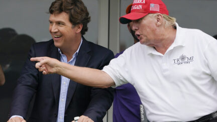 Tucker Carlson and Donald Trump