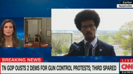 Jeremy Faison walks out on CNN
