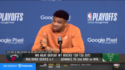 Giannis Antetokounmpo after losing to Miami Heat