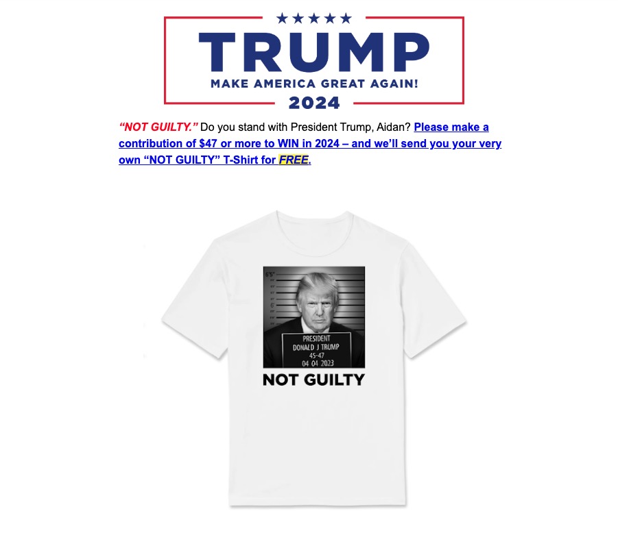 Trump Mugshot? His Campaign Is Selling Them On T-shirts