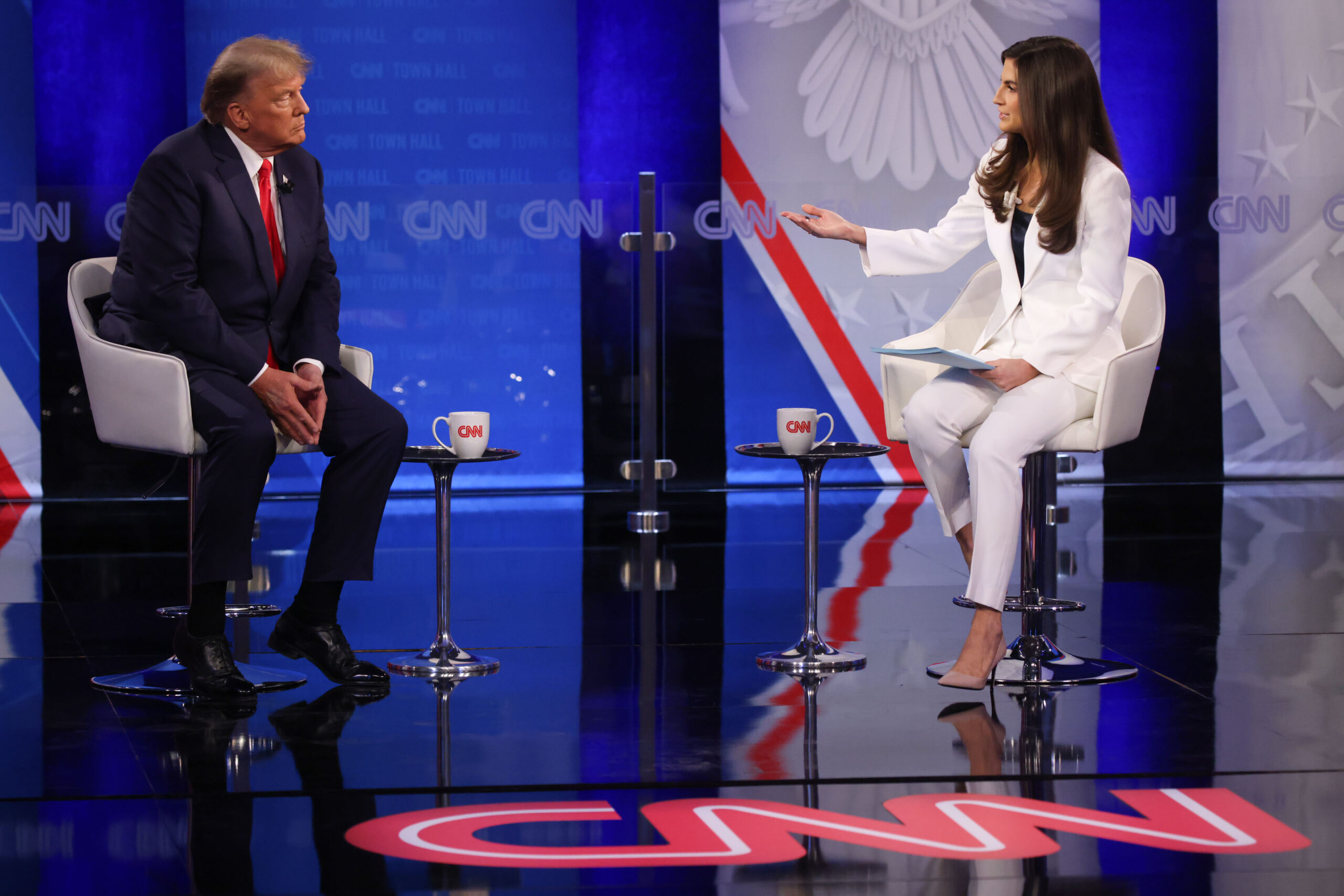 Kaitlan Collins and Trump