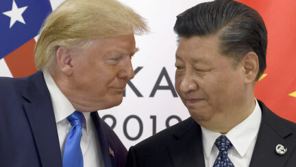 President Donald Trump, left, meets with Chinese President Xi Jinping during a meeting on the sidelines of the G-20 summit in Osaka, Japan, Saturday, June 29, 2019.