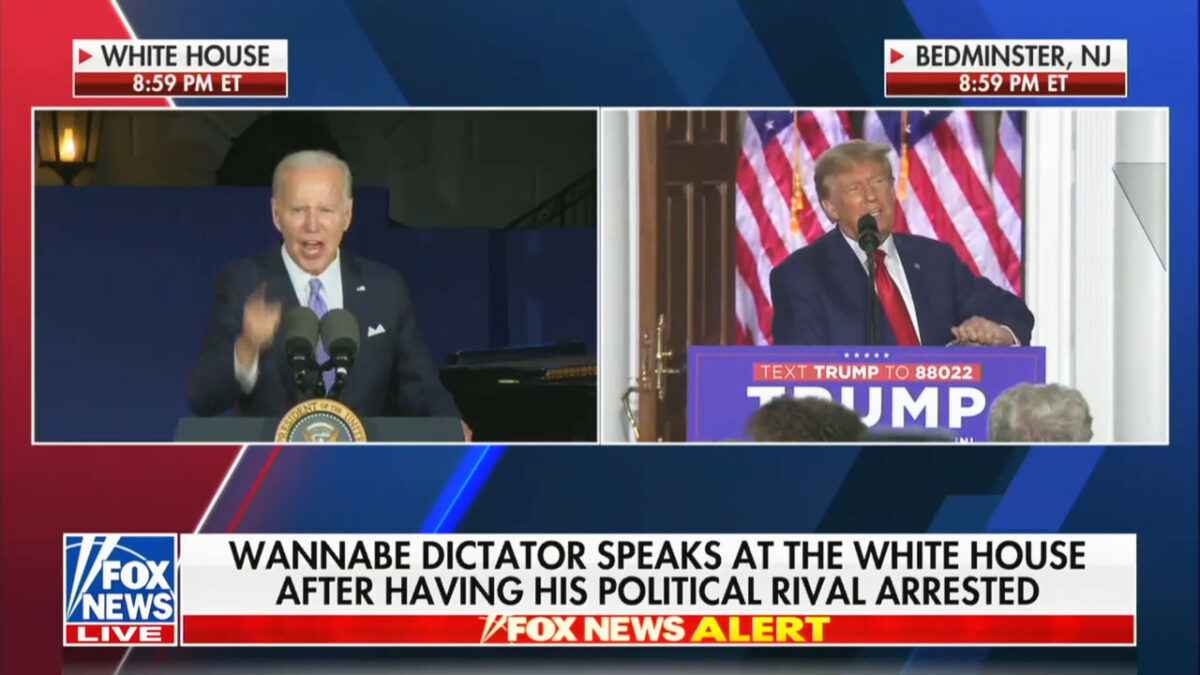 Fox Chyron Calls Biden a Wannabe Dictator