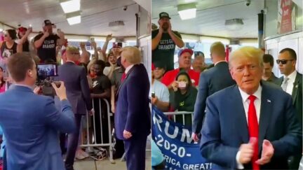 'I LOVE You! You're My HERO!' Trump Basks In Screaming Fan's Adoration At Cheesesteak Photo Op