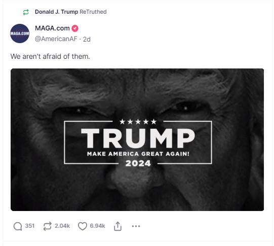 Retruth from Donald Trump