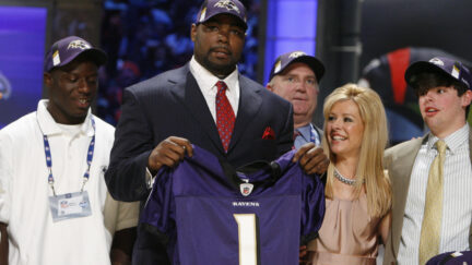 Michael Oher with the Tuohy family