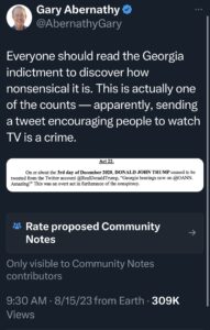 Gary Abernathy tweet