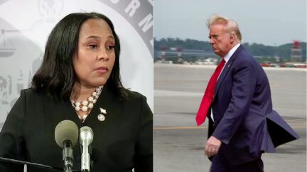 Fani Willis Donald Trump split image