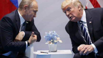 Trump and Putin talking