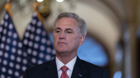 Speaker of the House Kevin McCarthy, R-Calif., pauses during an event with Italian Prime Minister Giorgia Meloni, at the Capitol in Washington, Thursday, July 27, 2023. McCarthy is wrapping up work in the House as Congress leaves for the annual August recess.