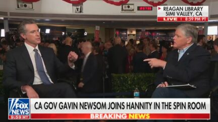Gavin Newsom and Sean Hannity