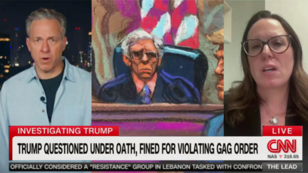 1 Jake Tapper Asks Maggie Haberman To Critique Court Sketch Of Pissed-Off Trump Begin Called a Liar By Judge