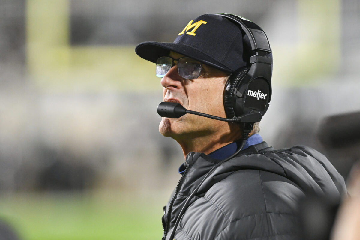 Michigan football coach Jim Harbaugh