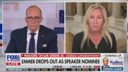 Larry Kudlow and Marjorie Taylor Greene