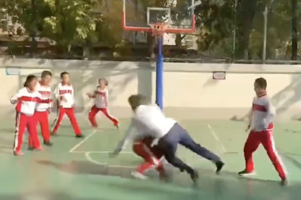VIDEO Gavin Newsom Knocks Down Child During Basketball Game