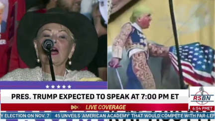 'KILL THAT GDDAMN BULL! TRUMP IS THE MAGA-DOR!' Roseanne Shrieks Her Way Through Bizarre MAGA Chant at Trump Rally