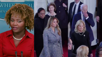 Reporter at Briefing Asks If Melania 'Invited' on Flight to Carter Funeral — Did Bidens 'Interact' With Her