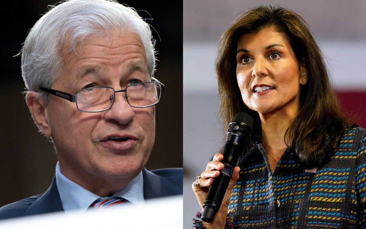 Jamie Dimon and Nikki Haley
