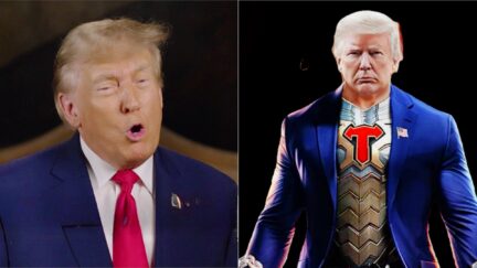 12-13-2023 'Gave Me Muscles Where I Don't Have Them!' Trump Ad-Libs His Way Through Bonkers Ad For 'Mugshot Edition' Crime Swag