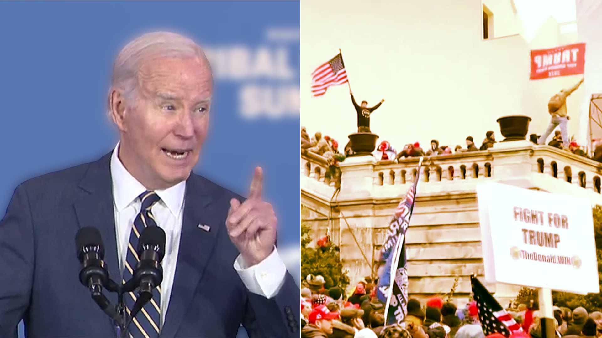 Biden Lashes Out At Trump With Vivid Riff on Capitol Riot During Private Fundraiser