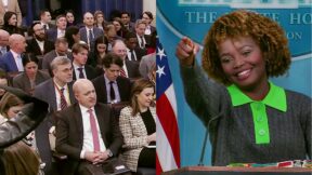 Briefing Room Cracks Up As Biden Spox Blows Off Newsmax Reporter — But With LOVE