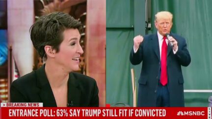 Decision 2024_ Primaries & Caucuses-Iowa-Maddow Cracks Up MSNBC Crew Over Stunning Trump Support Even If He's Felon_ (STAGE WHISPER) 'He's Going to Be Convicted'-2024-01-15