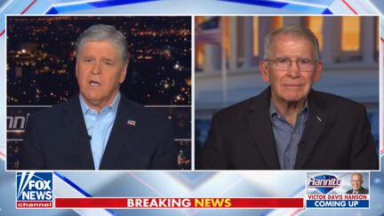 Sean Hannity and Oliver North